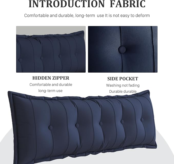Large Bolster Reading Pillow King Backrest Positioning Support Pillow Daybed - Image 3