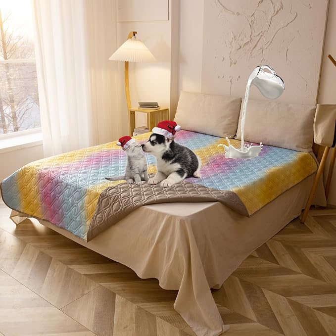 100% Waterproof Dog Bed Cover 102x82 inch Reversible Changing Pad Reusable by Topthumbs