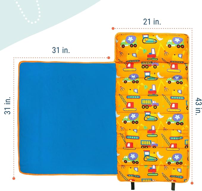 Wildkin 43-inch Kids Nap Mat – Soft Microfiber Toddler Sleeping Mat - Image 4
