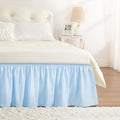 RIMELA Light Blue Bed Skirt King Size 18 Inch Drop, Elastic Bed Skirting by RIMELABedSkirt