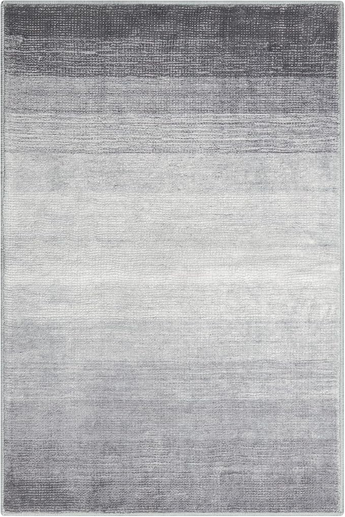 Wonnitar Modern Ombre Small 2x3 Entryway Rug, Washable Grey Front Door Mat - Image 8
