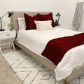 Bed Runner Set - 100% Pure Cotton 800 Thread Count - Luxury 1 Pinch Pleated Bed by Unknown