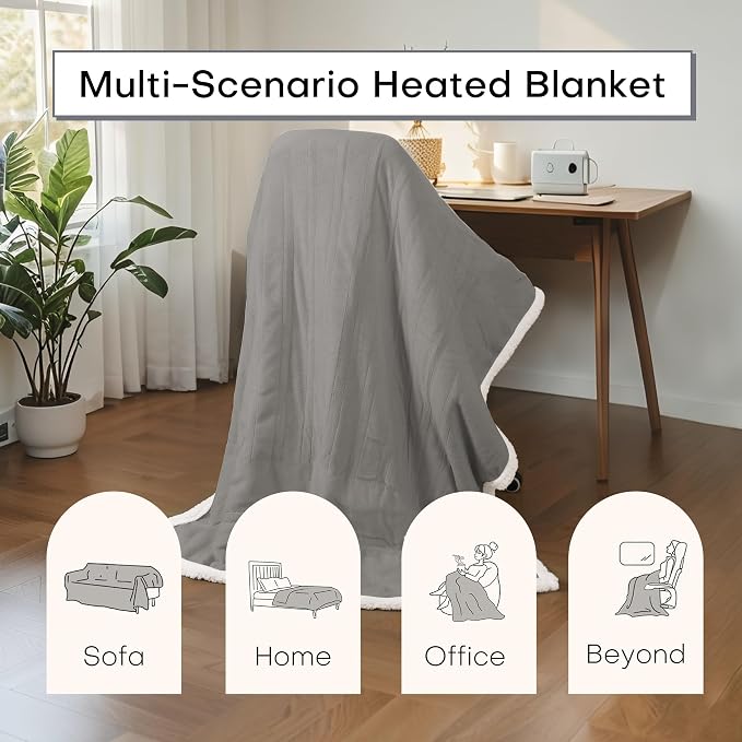 Electric Heated Blanket Throw Size 50"x60" - Image 6