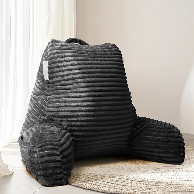 Hearth & Harbor Reading Pillow for Bed Adult – Back Pillow for Sitting in Bed by HearthHarbor
