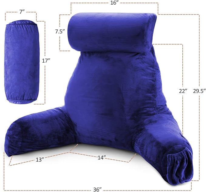 Nestl Reading Pillow with Shredded Memory Foam Includes 2 Neck and Lumber - Image 6