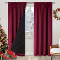 BGment Christmas Burgundy Red Blackout Curtains by BGment