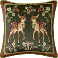 Grandmillennial Holly Deer Green Pillow Cover, Velvet Euro Sham Covers by Unknown