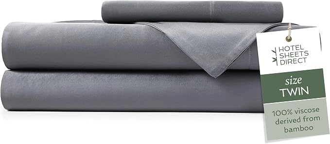 Hotel Sheets Direct 3 Piece Bed Sheet Set Twin Size, 100% Viscose Derived from by HOTELSHEETSDIRECT