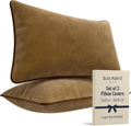 2 Pack Velvet Decorative Throw Pillow Covers, Contrast Piping, Indoor Use by BLAUMARIT%C3%89