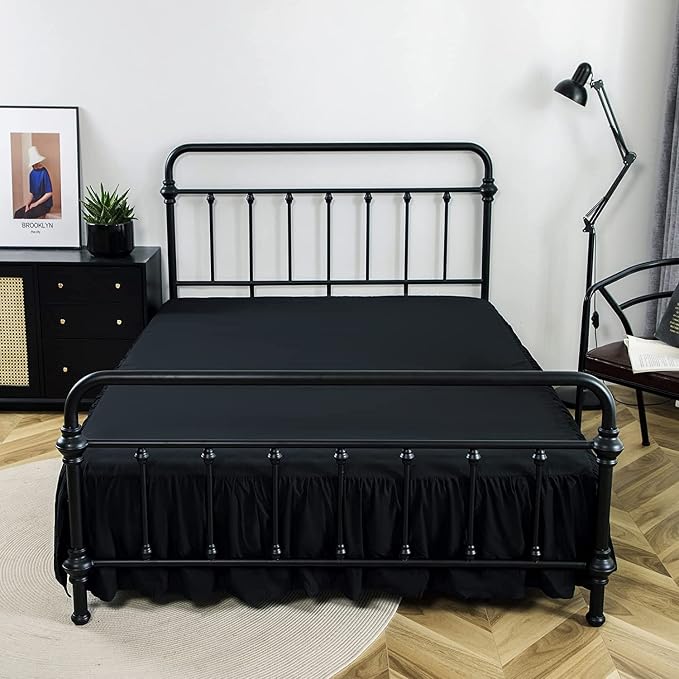 Bed Skirts King Size 18 Inch Ruffled Bed Skirt - Image 4