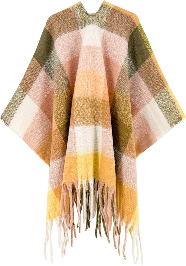 Breezy Lane Women's Shawl Wraps Warm Poncho Ruana Wrap Cardigan - Image 3