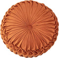 HLOVME Throw Pillow for Couch Decorative 3D Pumpkin Round Velvet Cushion for by HLOVME