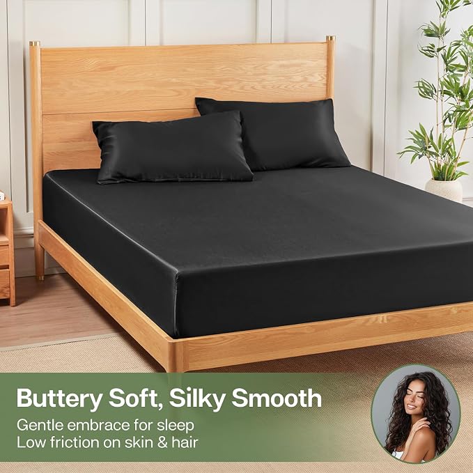 MR&HM Full Fitted Sheet Only, Ultra-Soft Rayon Derived from Bamboo & Polyester - Image 4