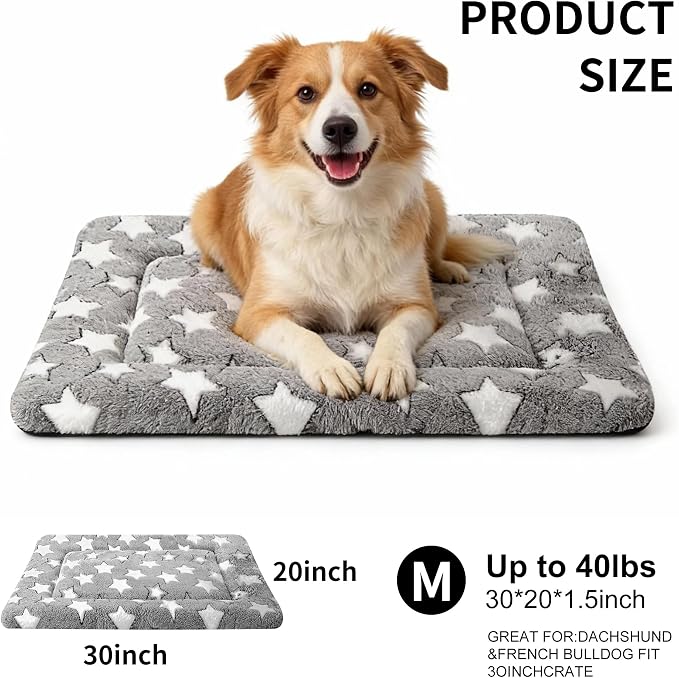 Dog Crate Mat, 4 Piece Reversible Pet Bed, Machine Washable, Small Dogs & Cats - Image 2