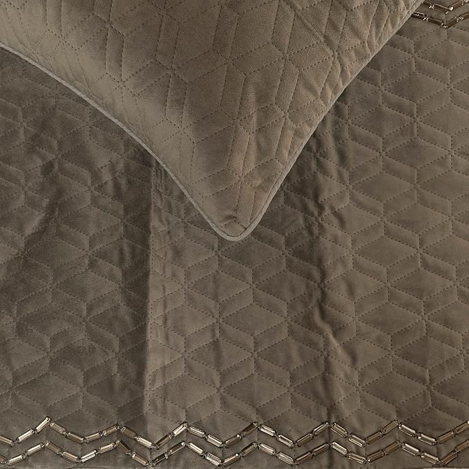 The HomeCentric King Queen Twin Gray Handmade Full 68"x18" Bed Runner - Image 4