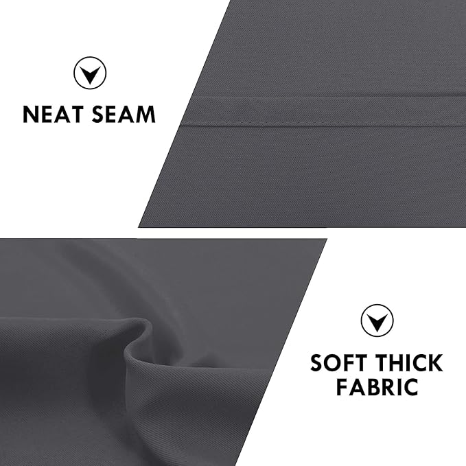 DWCN Blackout Curtains for Bedroom 54 Inch Length 2 Panels Set, Solid Thermal - Image 6