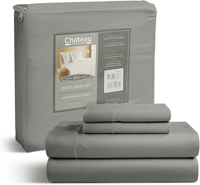 Egyptian Cotton Sheets Queen Size Bed Set Deep Pockets, 800 TC Cotton Queen - Image 8