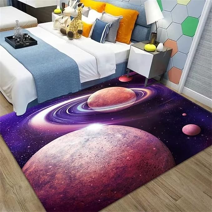 Extra Large Galaxy Planet Rugs 6'x9' by Home