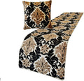The HomeCentric King/Queen/Twin Brown Decorative King 90"x18" Bed Runner by TheHomeCentric