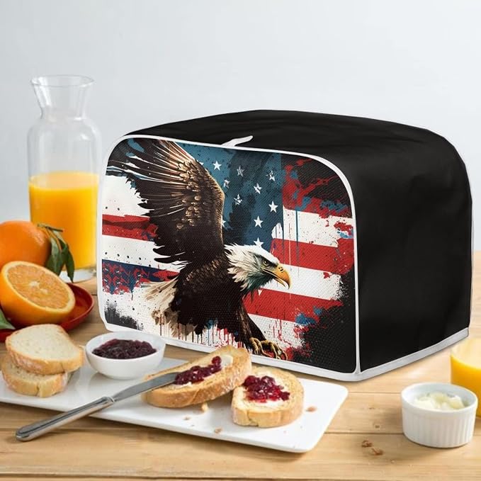 ZFRXIGN Bald Eagle Toaster Cover 4 Slice Wide Slot Small Appliance Covers - Image 4