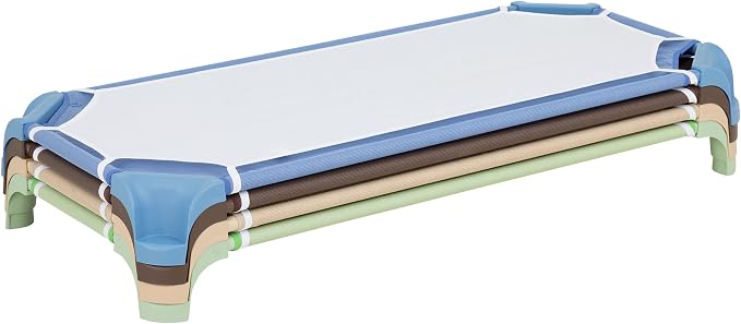 Sprogs Heavy-Duty Stackable Standard Size 52"L Daycare Cots - Image 9