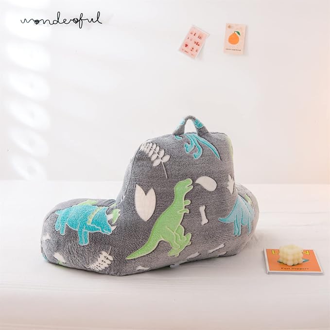 Meeting Story Glow in The Dark Green Dinosaur Luminous Reading Pillows Sparkling - Image 9