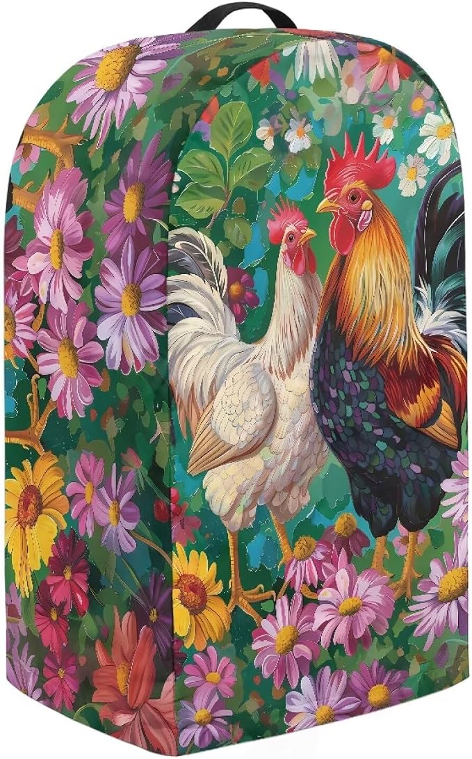Rooster Flower Blender Dust Cover Stand Mixer or Coffee Maker Appliance Covers - Image 4