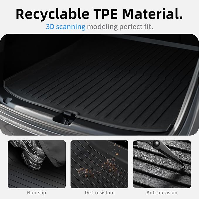 All Weather Cargo Liners for New 2025 2026 Tesla Model Y Juniper Trunk Mat - Image 5