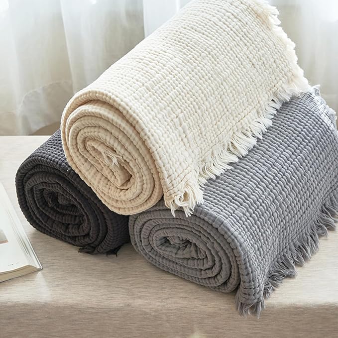 MorroMorn 100% Cotton Muslin Throw Blanket - Image 6