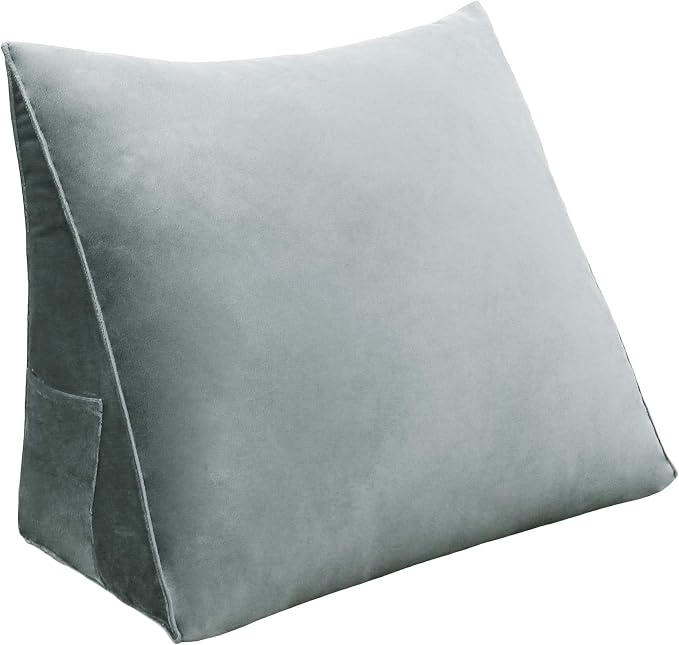 Wedge Headboard Pillow Dorm Room Reading Pillow Back Support by HOMECOZY