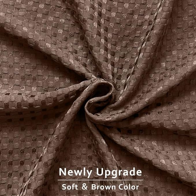 MIYE Pleated Waffle Weave Bed Skirt, Tailored Dust Ruffle 12 Inch Drop Easy Fit - Image 3
