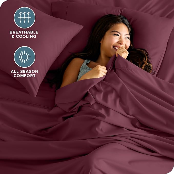 Bare Home Ultra-Soft Split Head Flex King Sheet Set - Image 4