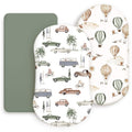 GRSSDER Stretchy Ultra Soft Fitted Bassinet Sheets 3 Pack, Universal Fit by BUYNOW