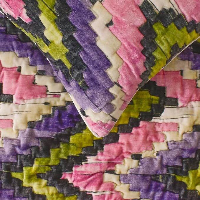 The HomeCentric King/Queen/Twin Pink & Purple Luxury CA King 86"x18" Bed Runner - Image 4