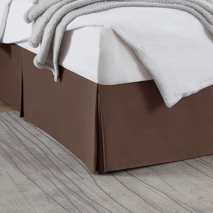 Nestl Dark Brown Full Bed Skirt by Nestl