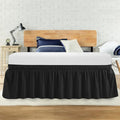 King Bed Skirt, Elastic Wrap Around Bed Skirt King Size, Bed Skirts by ANARACHON