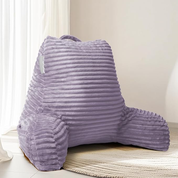 Hearth & Harbor Reading Pillow for Bed Adult – Back Pillow for Sitting in Bed by HearthHarbor
