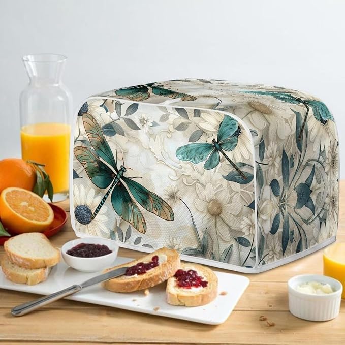 Dragonfly Daisy Toaster Cover 2 Slice Stain Resistant Bakeware Covers，Washable - Image 5