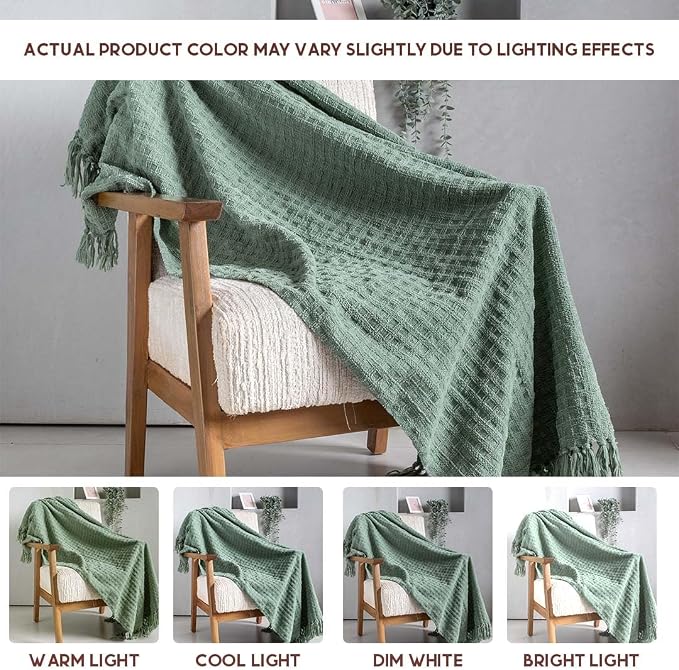 Folkulture Christmas Throw Blanket | Boho Chunky Knit Blanket - Image 6