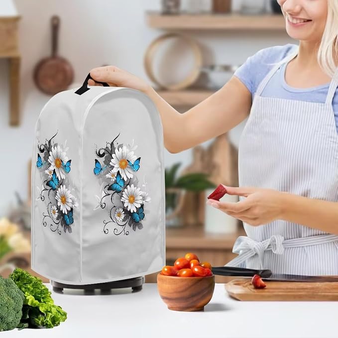 Talayituse Daisy Butterfly Print Blender Dust Cover, Fingerprint Protection - Image 3
