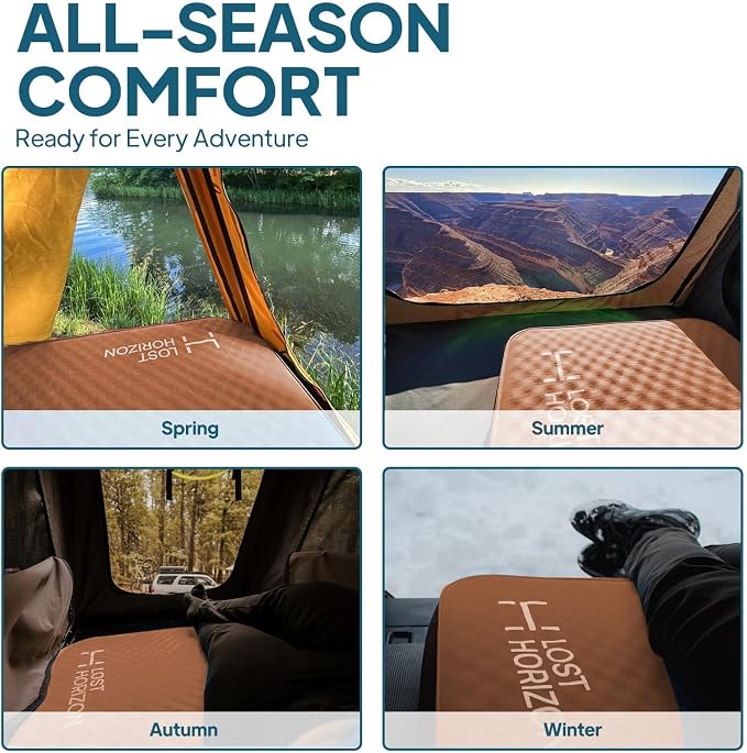 LOSTHORIZON Air & Foam Camping Mattress, Self-Inflating Sleeping Pad, - Image 7