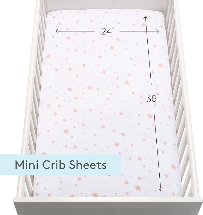 Newton Baby Fitted Mini Crib Sheets | Organic Muslin Cotton, Breathable & Soft - Image 5
