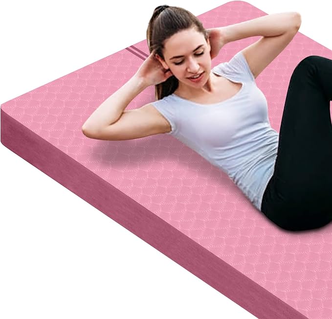 nuveti Large Exercise Mat - 15mm/20mm/30mm Thick Yoga Mat | Workout Mat by BecomeBetterYourself