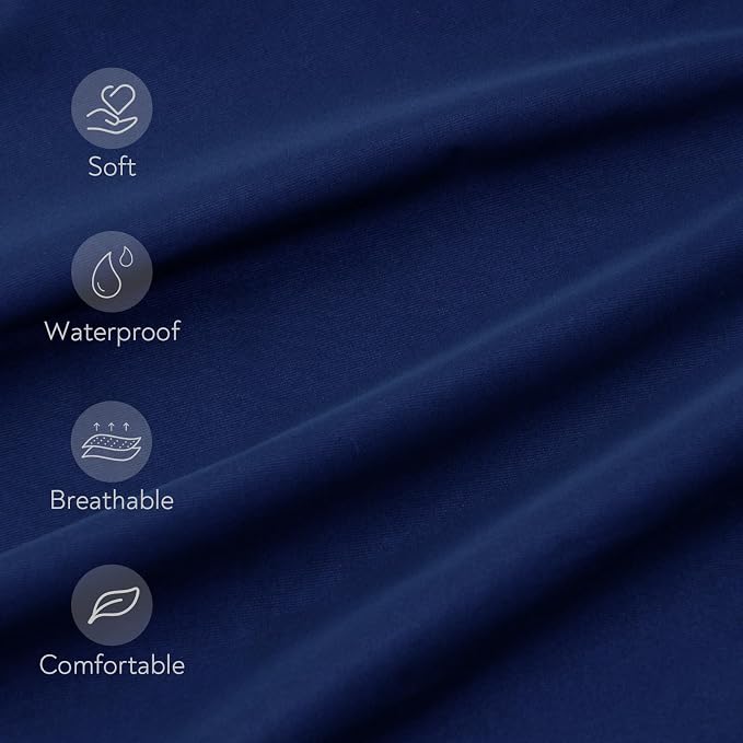 Waterproof Crib Sheets for Boys 2 Pack, Fitted Baby Crib Sheet Neutral 52" x - Image 4