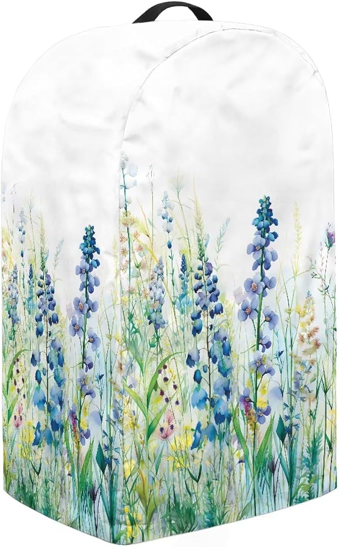 Blue Green Floral Coffee Machine Dust Cover Appliance Dust Covers Anti - Image 4