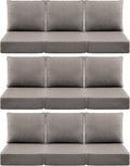 Luxury 6" Outdoor Cushions for Patio Furniture, Fade Resistant Couch Chair by Pugire