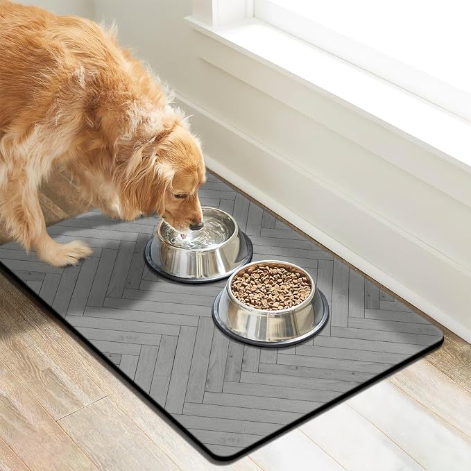 Dog Food Mats for Floors Absorbent, Pet Cat Food Mat - Image 7