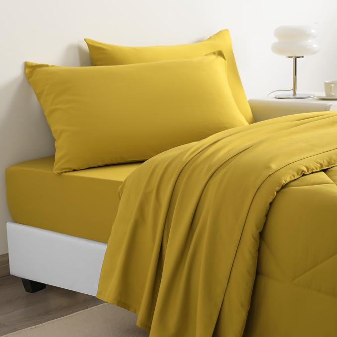 NTBAY Twin Comforter Set with Sheets, 5 Pieces Soft and Breathable Twin Bedding - Image 3