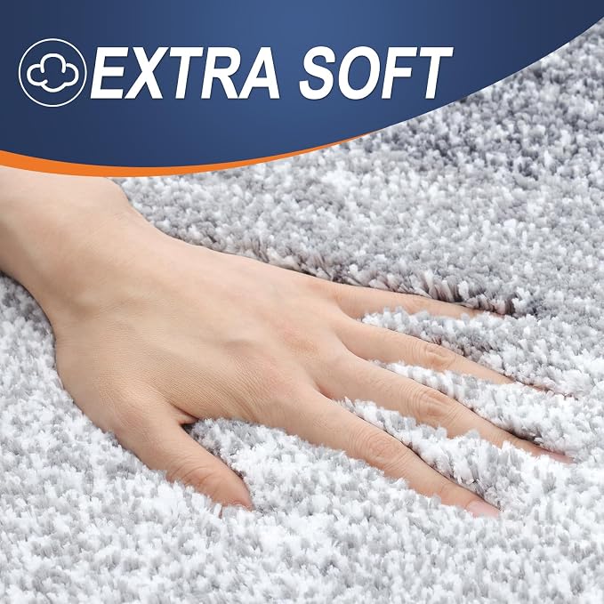 OLANLY Bathroom Runner Rugs 59x24, Extra Soft Absorbent Microfiber Bath Rugs - Image 2