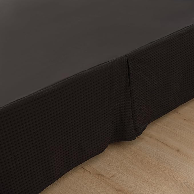 Bed Skirt King Size, Pleated Waffle Weave Bed Skirt - Image 7